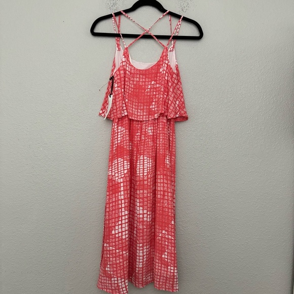 Cupcakes and Cashmere Paloma Dress Pacific Coral and White Size XS NWT - Picture 7 of 12